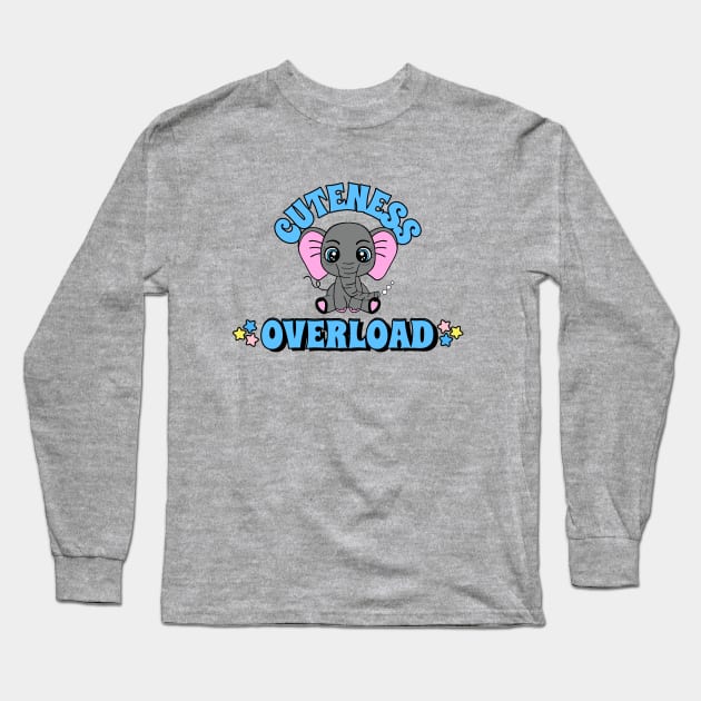 CUTENESS Overload Funny Elephant. Long Sleeve T-Shirt by SartorisArt1